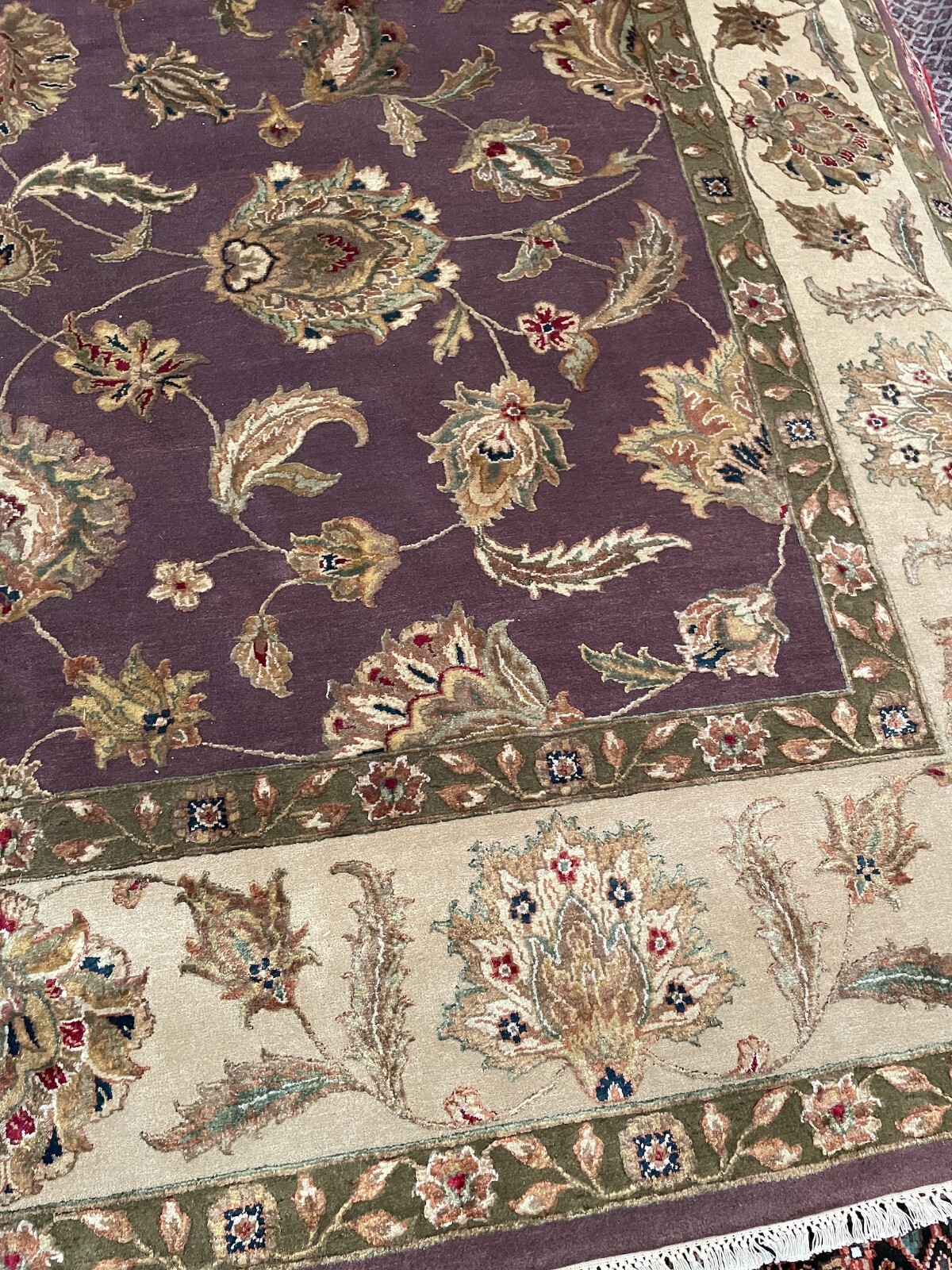 Hand-Woven Wool Area Rug 9 x 11.5