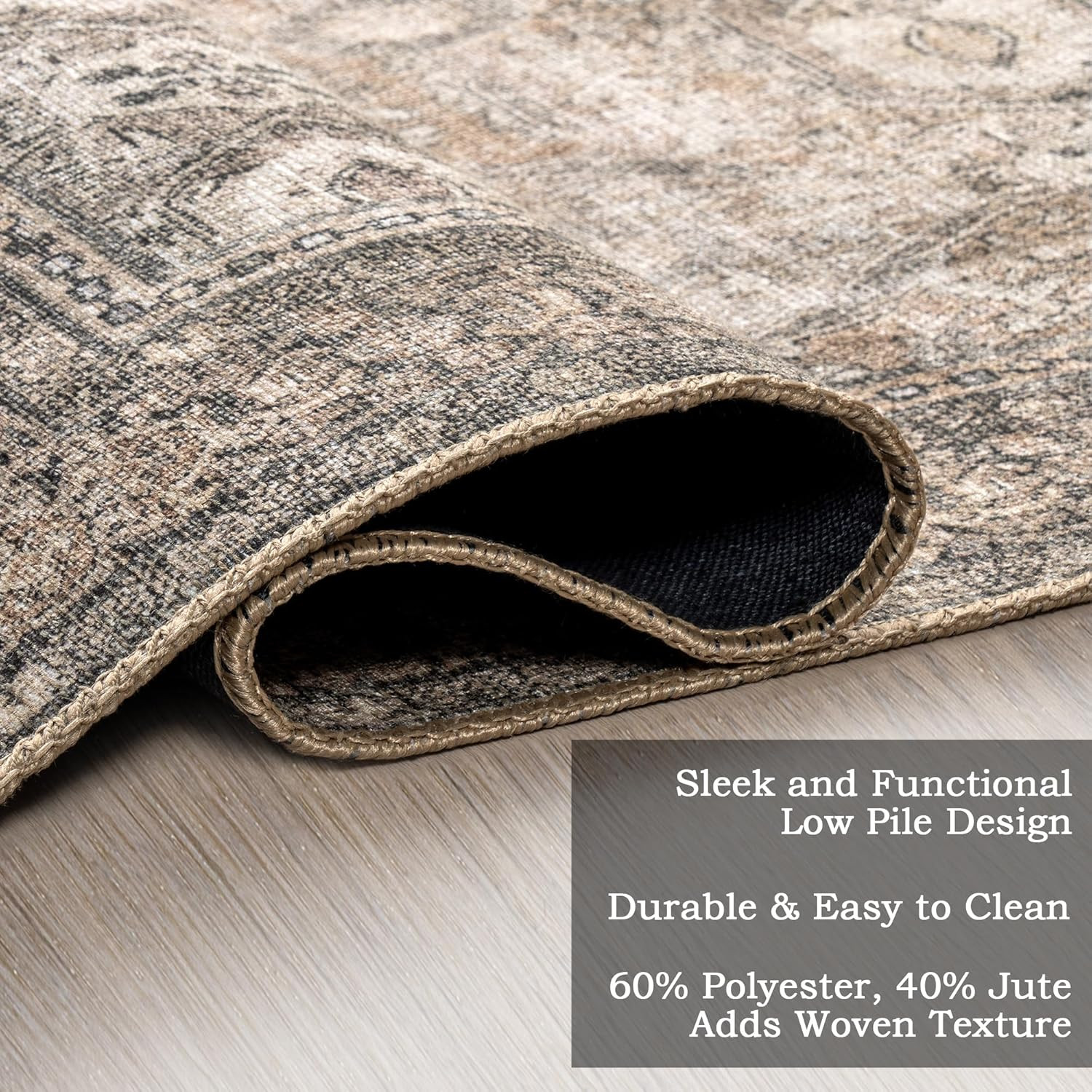 Hillstone 9′ x 12′ Vintage Medallion Area Rug – Soft, Durable, Easy Clean
