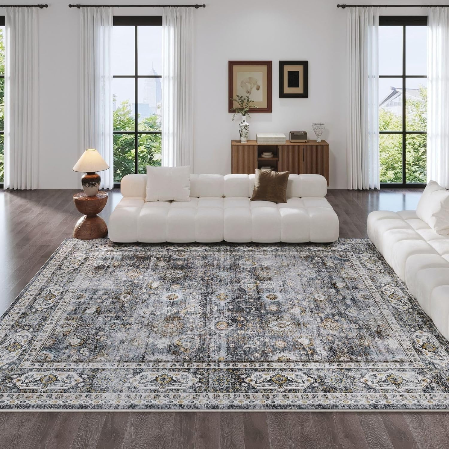 Large Living Room Area Rug – Soft & Non-Shedding