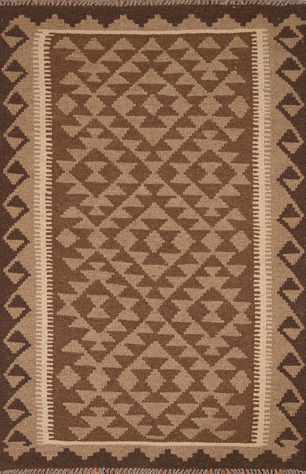 Reversible Kilim Oriental Foyer Rug 3×5 Ft Hand-Woven Wool Carpet Reversible Rug