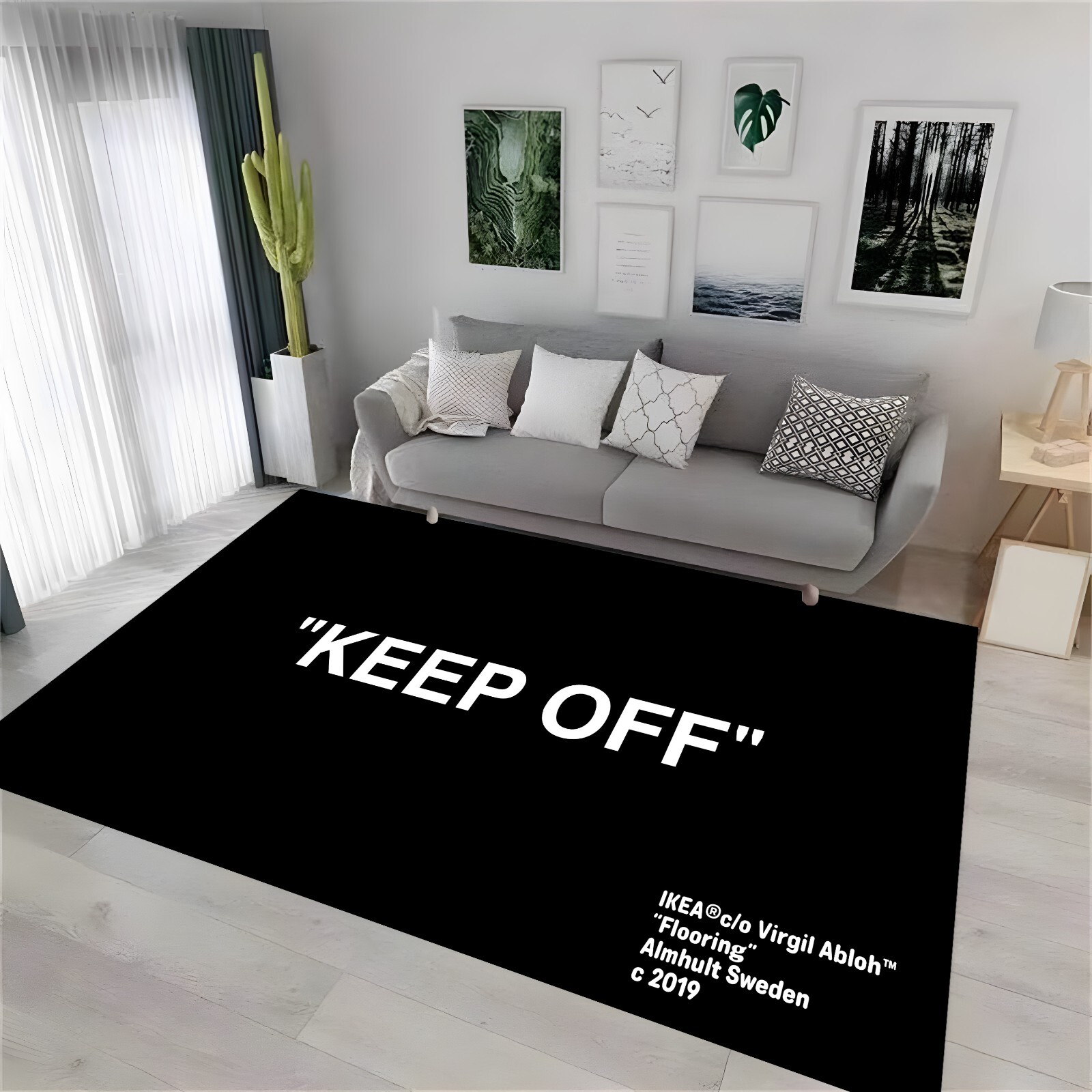 Black White Black Rug,Black White Keep Off Carpet,Keep Off Rug, Keep Off Carpets