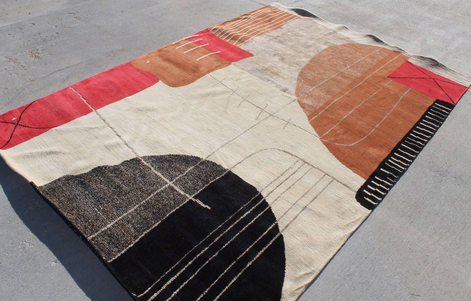 R1653 Vibrating Color Handmade Tibetan Wool/hemp Area Rug 6′ x 9′ made in Nepal