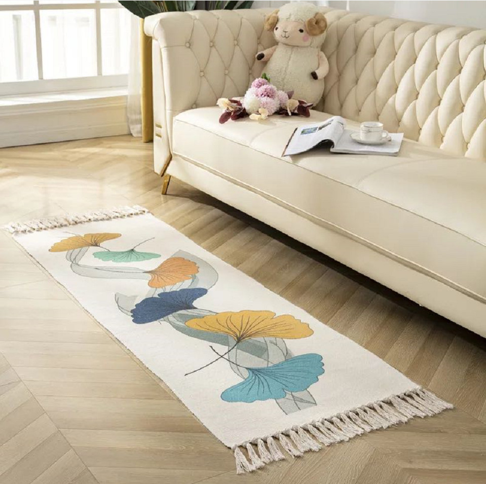 New runner with tassel long Area rug carpet area mat bathroom gift 2x5ft 2x 6ft