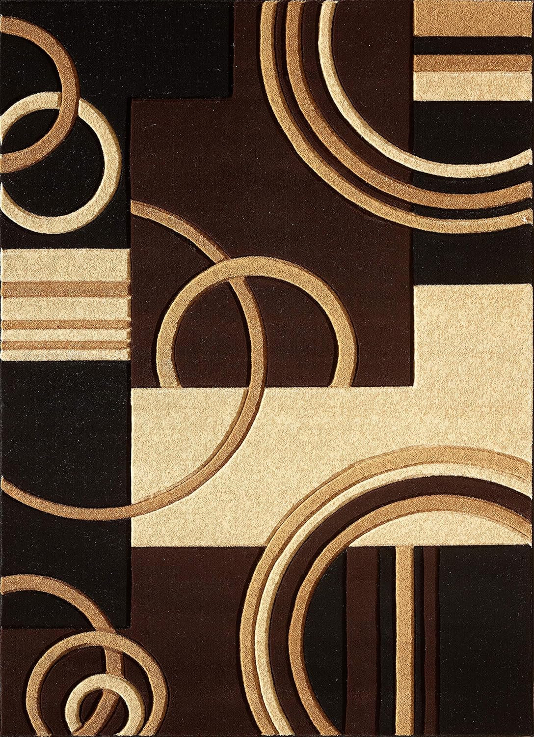 Modern Soft Hand-Carved Area Rug, Fluffy Texture for Living Room & Bedroom 5×7 B