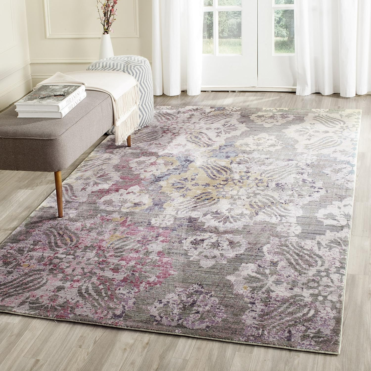 Valencia 5′ x 8′ Boho Chic Area Rug – Multi, Non-Shedding, Easy Care