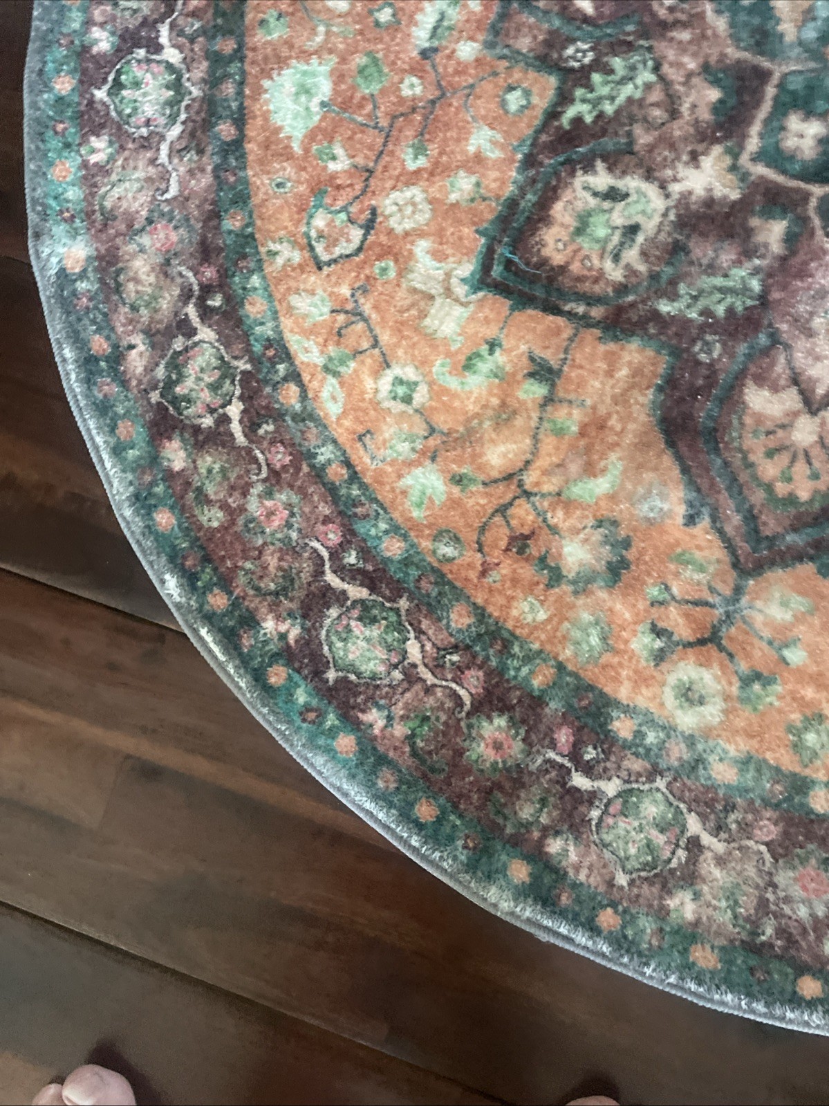 4 Foot Round Floor Mat 100% Polyester Printed Area Rug Multi Color