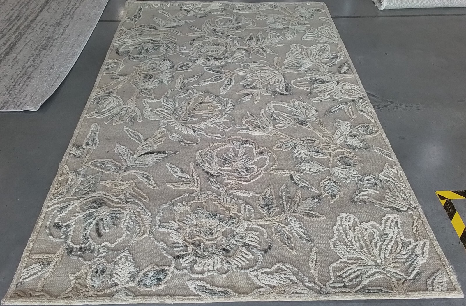 BEIGE / GREY 5′-0″ x 8′-0″ Flaw in Rug, Reduced Price 1172769957 TRC803B-5
