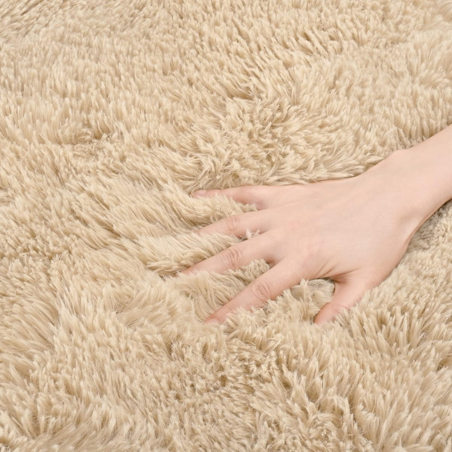 2X3 Rug Small Beige Rug Fluffy Rugs for Bedroom Kicthen Entryway Hallyway Was…