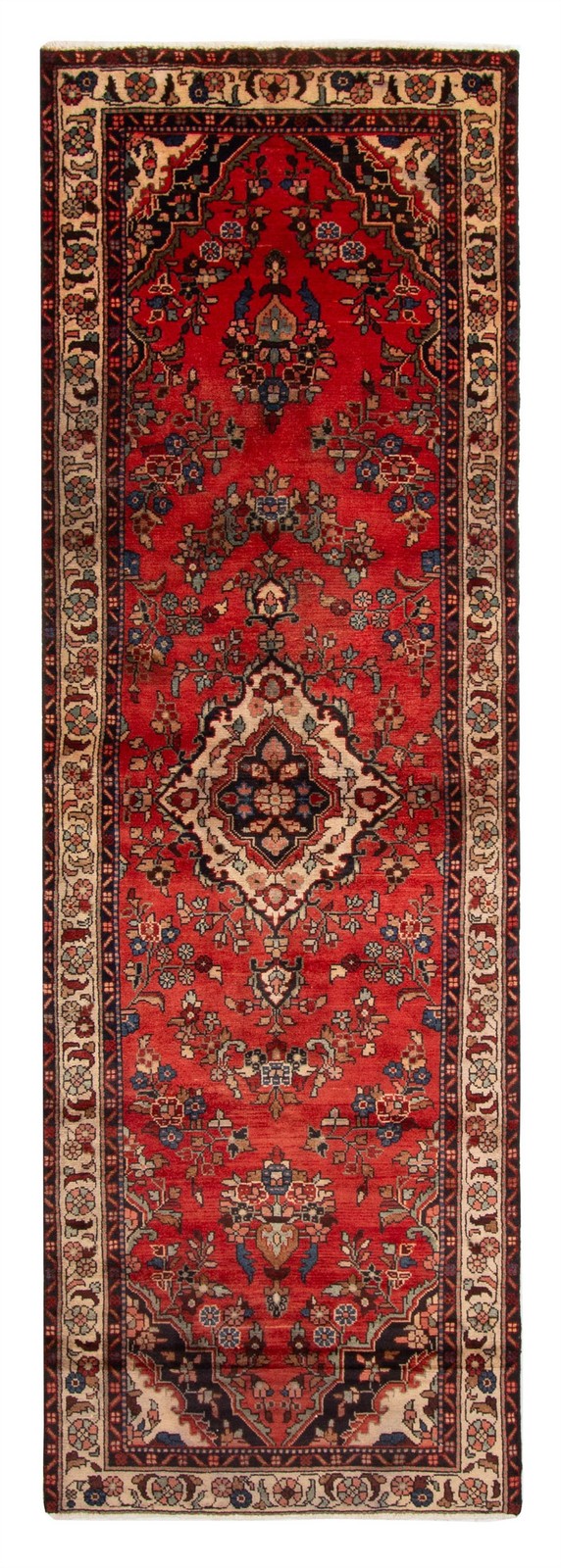3’3″ x 9’9″ Vintage Hand-knotted Runner Rug Traditional Oriental Wool Carpet
