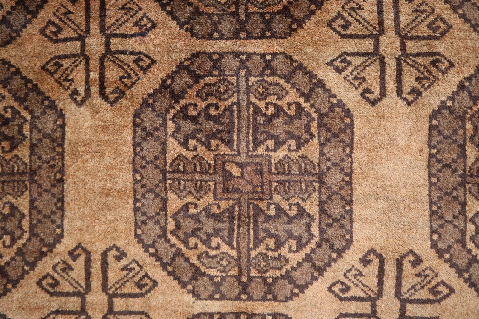 Pale Brown 6’8×9’2 ft Vintage Tribal Ersari Rug, Oriental Rug, Bokhara Filpa Rug