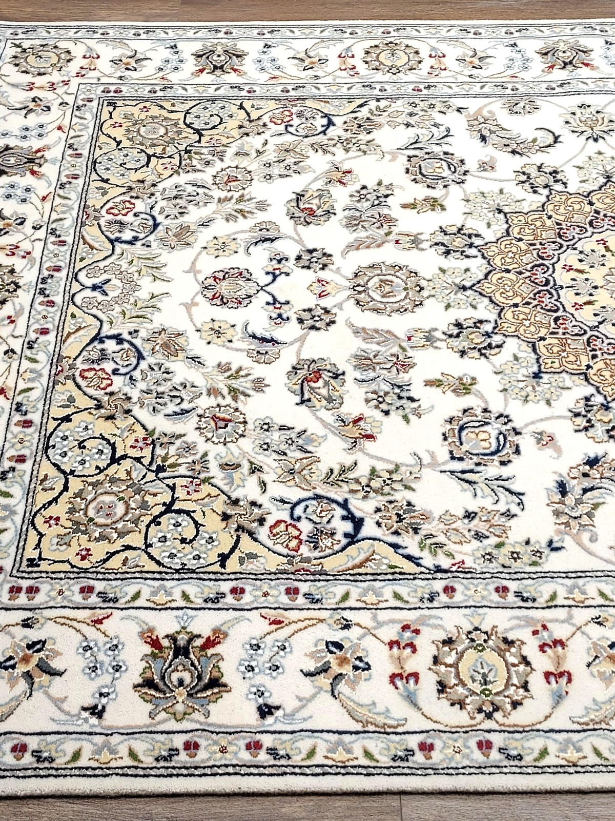 Turkish Silk&Wool Hand Made Bohemian Royal Classic Design, Turkish Rug 5.5×8 Ft