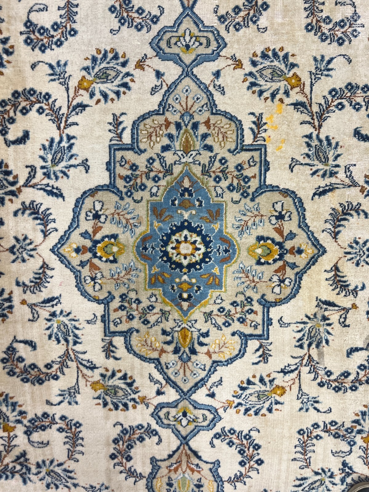 7’10” x 11’4″ Indian Kash an Oriental Rug – 1950s – Hand Made – 100% Wool