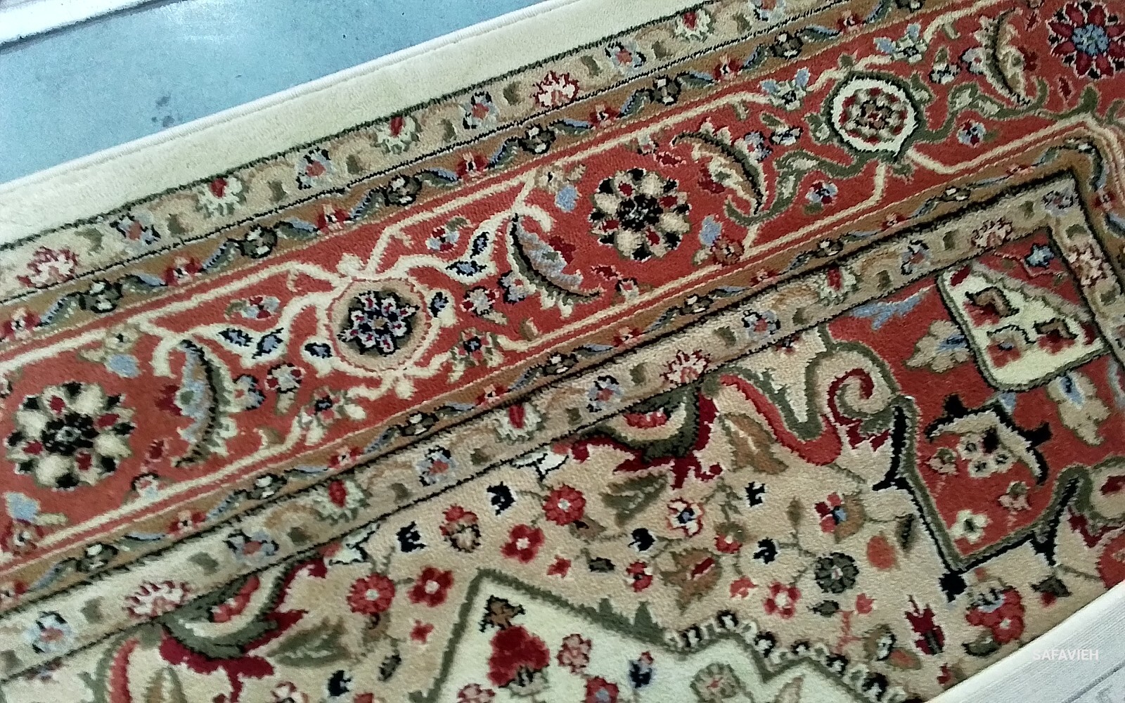 IVORY / RUST 6′-0″ x 9′-0″ Flaw in Rug, Reduced Price 1172771425 LNH330R-6