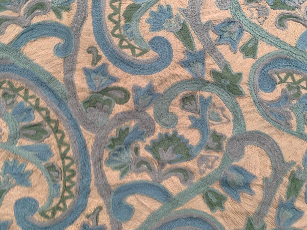 Vintage French Style Aubusson Needlepoint Chain stitch Rug 2x3ft Free Ship