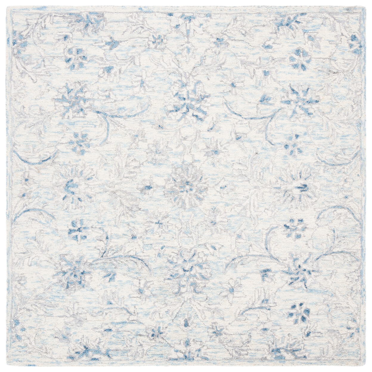 SAFAVIEH Micro-Loop MLP506M Light Blue / Ivory Rug