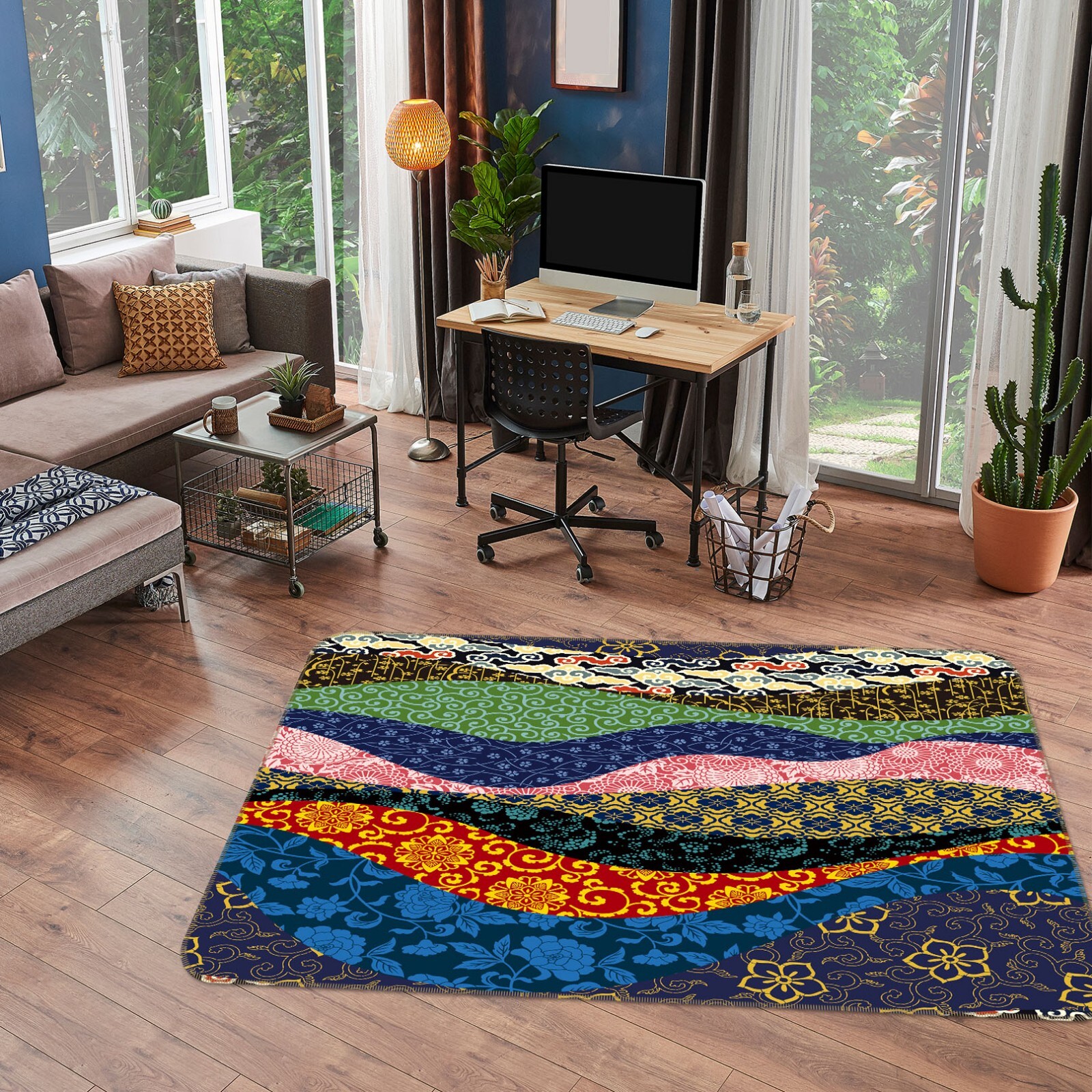 3D Painted Petal Pattern ZHUA1524 Game Non Slip Rug Mat Photo Carpet Amy