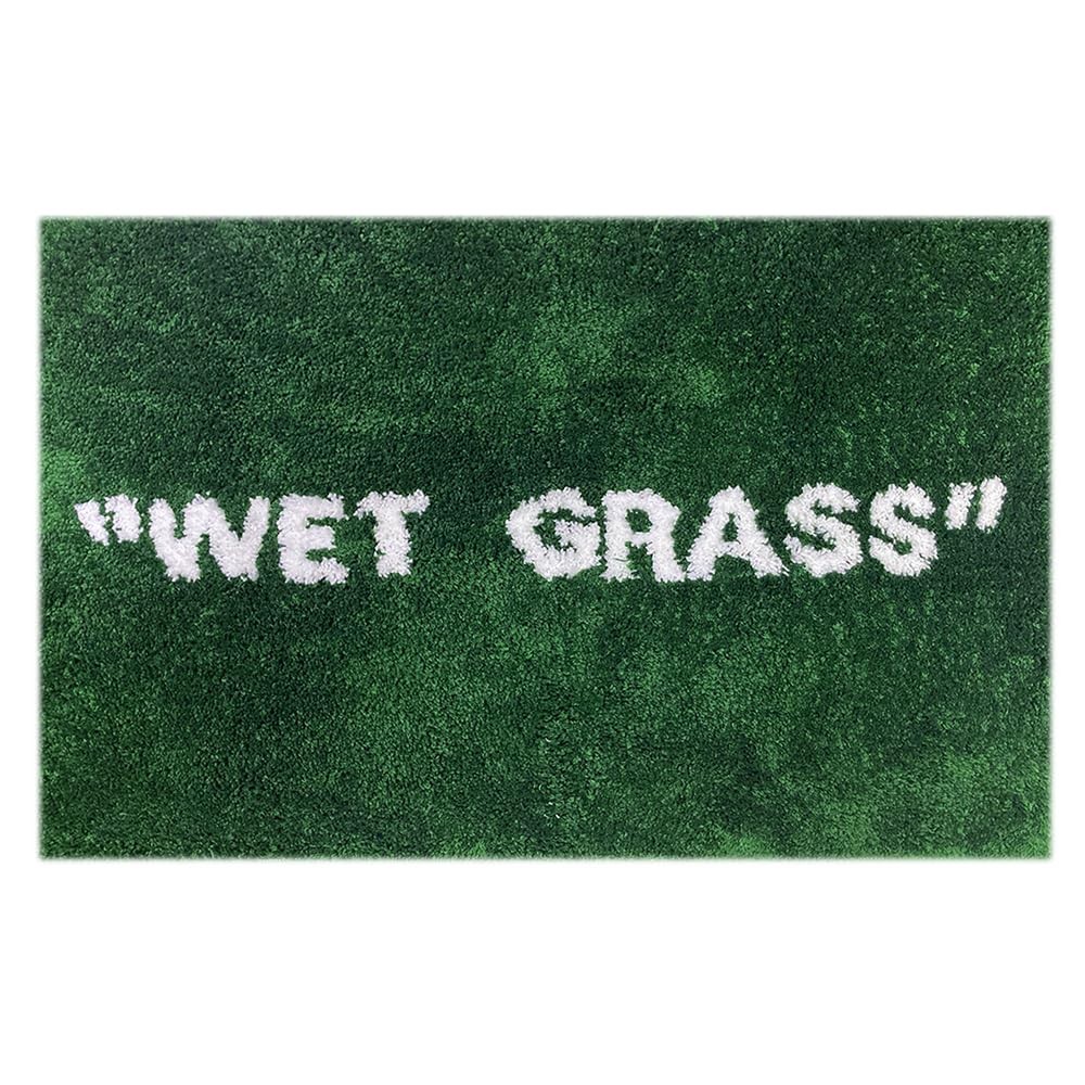 Wet Grass Rug – Green Grass Classic Handmade Flocked Area Rug – Hypebeast Hom…