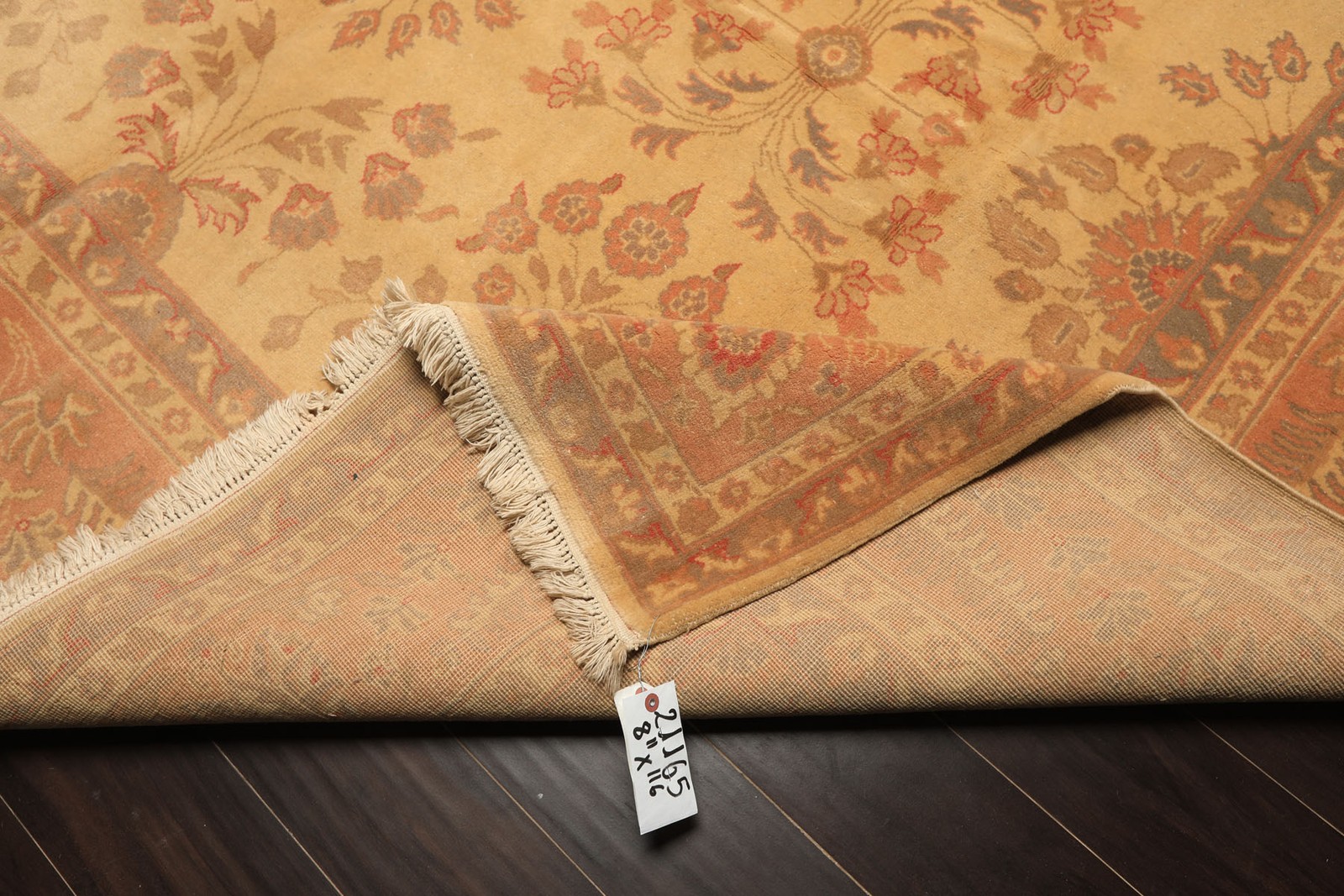 8’11”x11’6″ Hand Knotted Wool Beige Blush Oushak Silky Sheen Rare Egyptian Rug