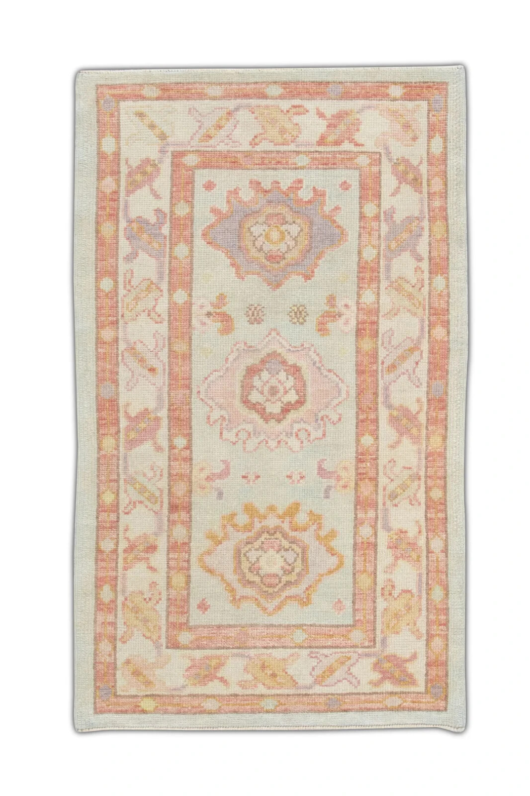 Turkish Oushak Rug Oriental Handmade Rug 2’10″x 4’9″ #4310
