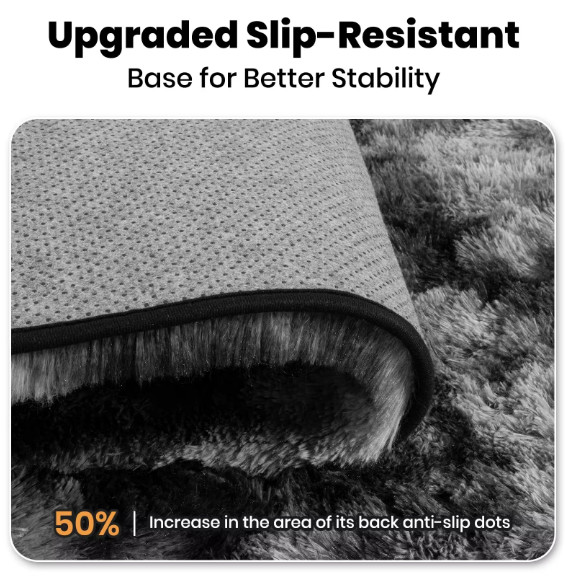 Soft Plush Area Rug – Large Non-Slip Shag Carpet for Living Room & Bedroom