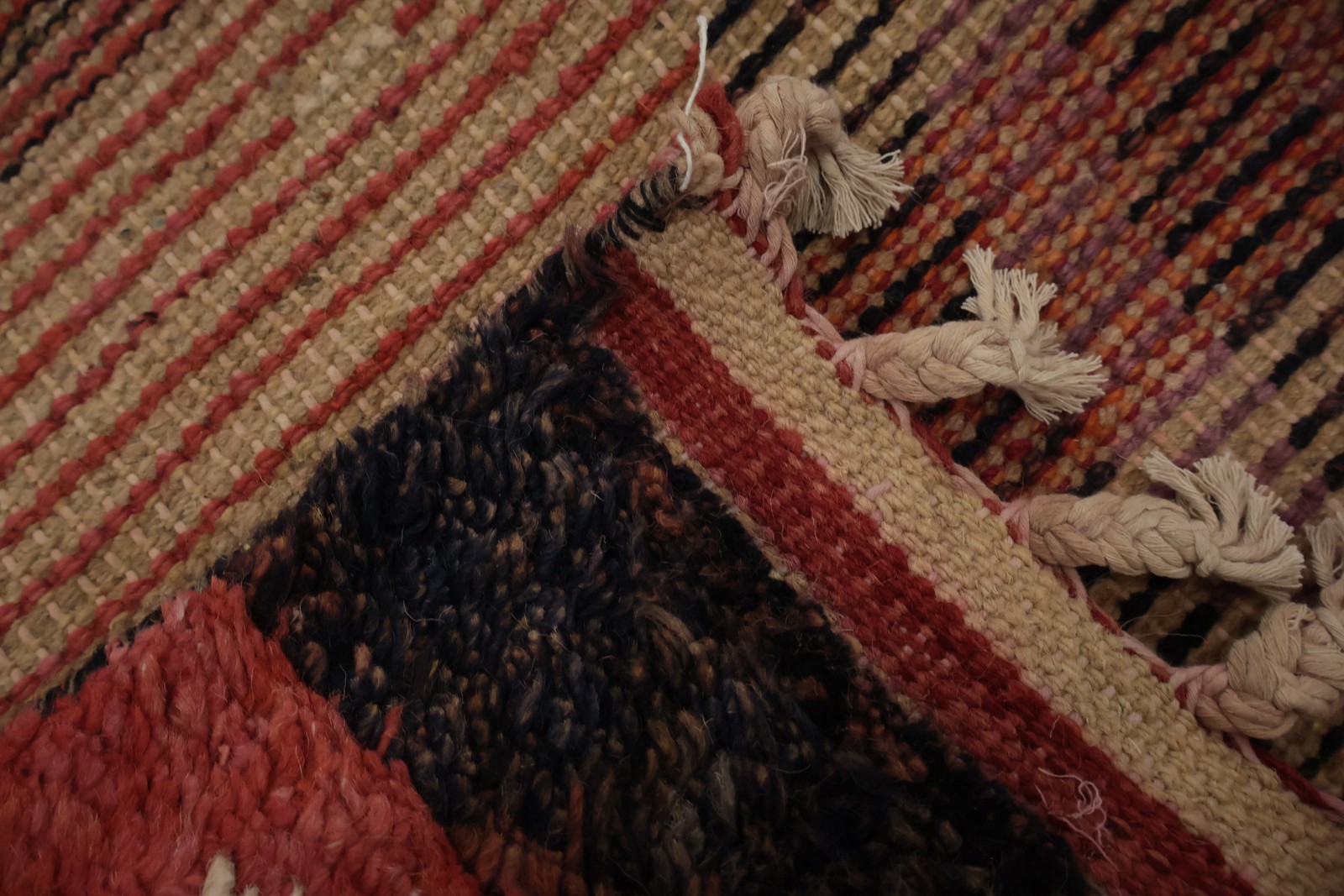 Thick-Plush Moroccan Room Size Rug 7×11 Berber Wool Hand-made Decorative Carpet