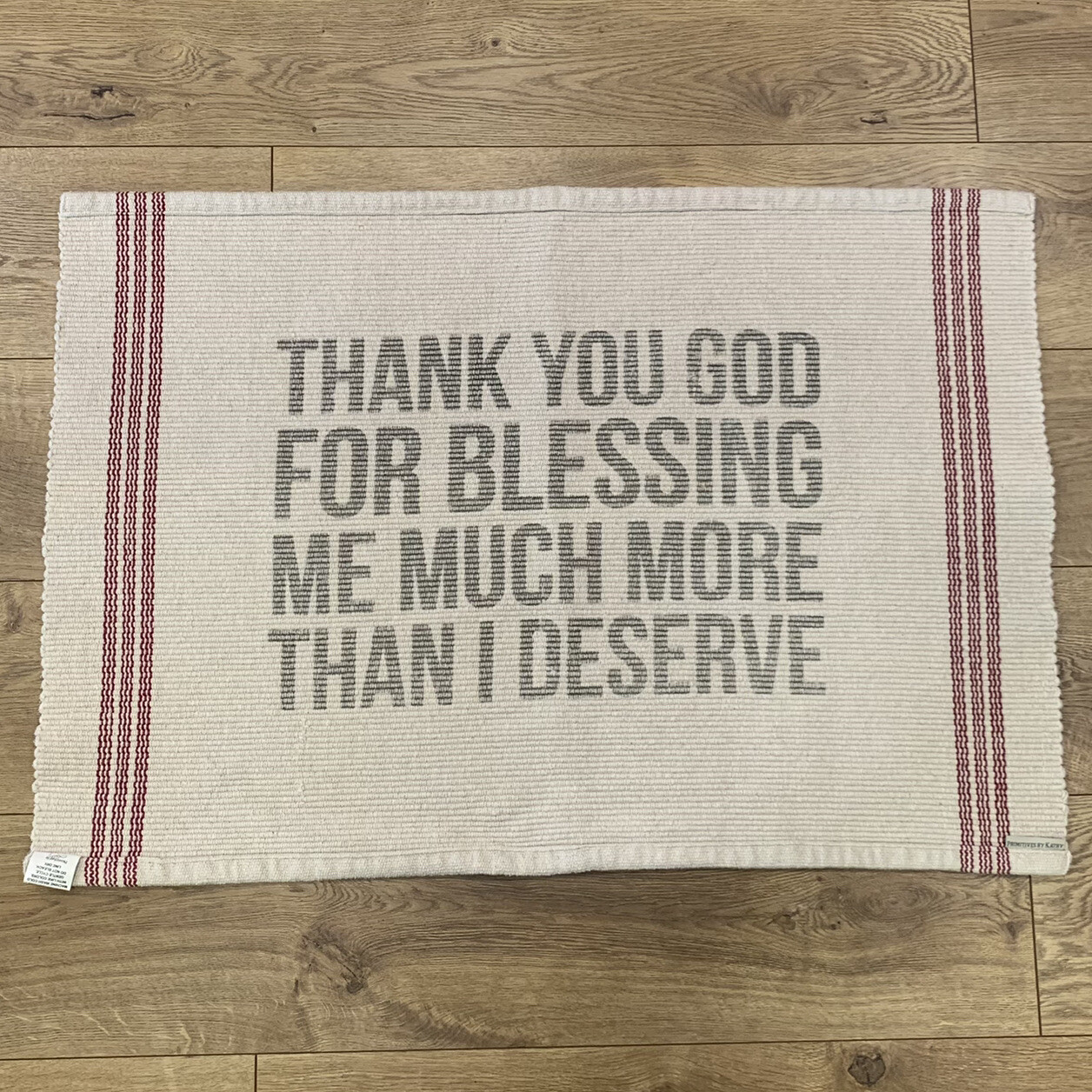 Primitives By Kathy Cotton Throw Rug Farmhouse Cottage Love Blessings