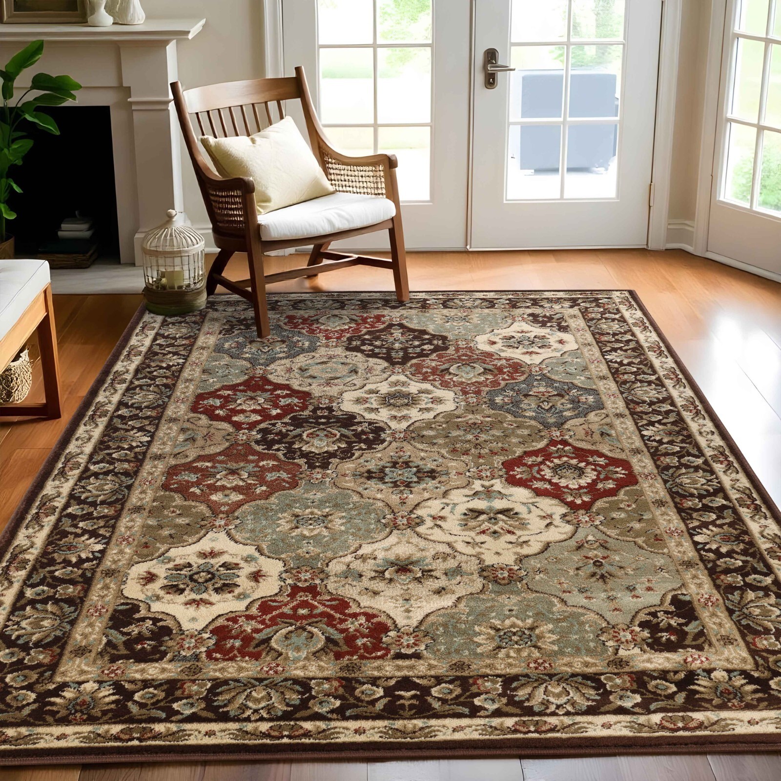 Palmyra Ornamental Floral Classic Indoor Area Rug Or Door Mat Or Runner Rug