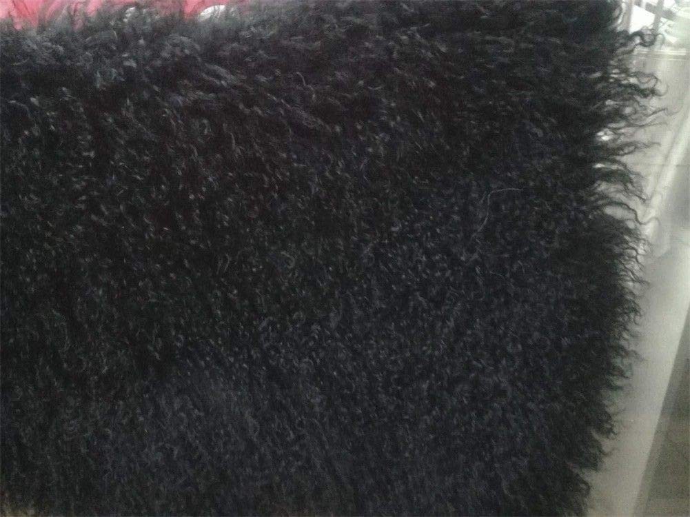 Genuine Tibetan/Mongolian Lambskin Sheepskin Hide Pelt Throw Area Rug Plate Wool