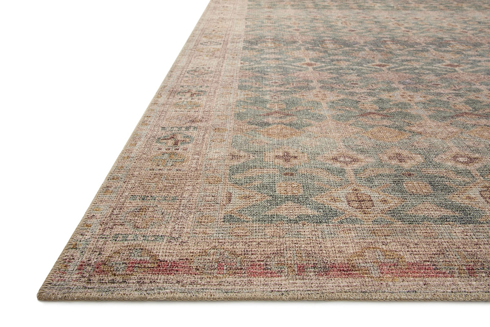 Loloi Angela Rose Aubrey Collection Aub-02 Aqua/Sand 2-6 X 9-6 .19 Pile Height