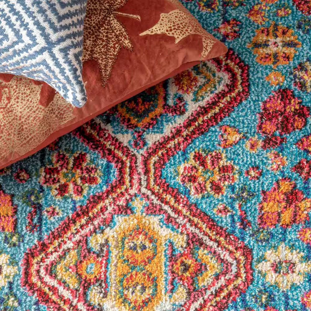 Meadow Vintage Multi 2 Ft. 6 In. X 6 Ft. Indoor Runner Rug Free Ship NEW