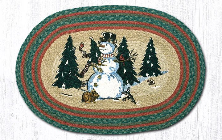 Earth Rugs OP-246 Winter Wonderland Oval Patch 20″ x 30″