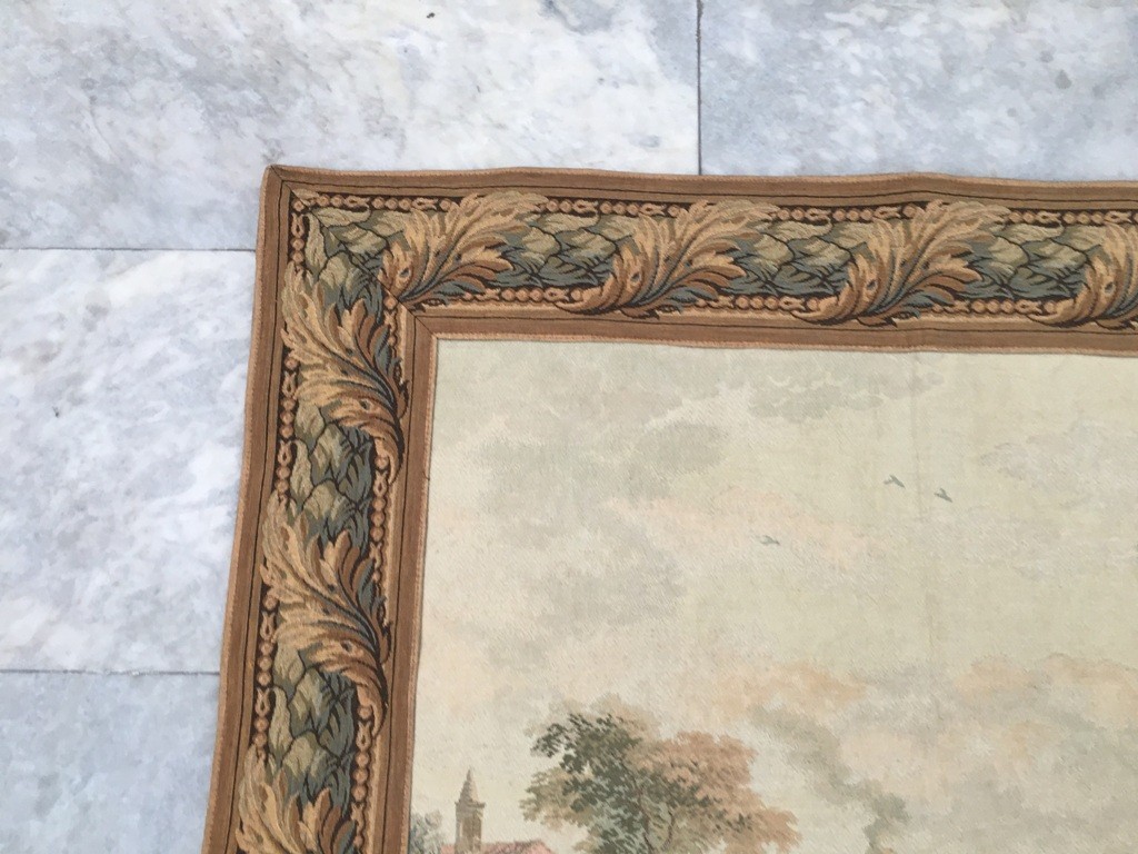 Vintage Tapestry,Pictorial French Tapestry Large Tapestry Home Decor 3×6 ft