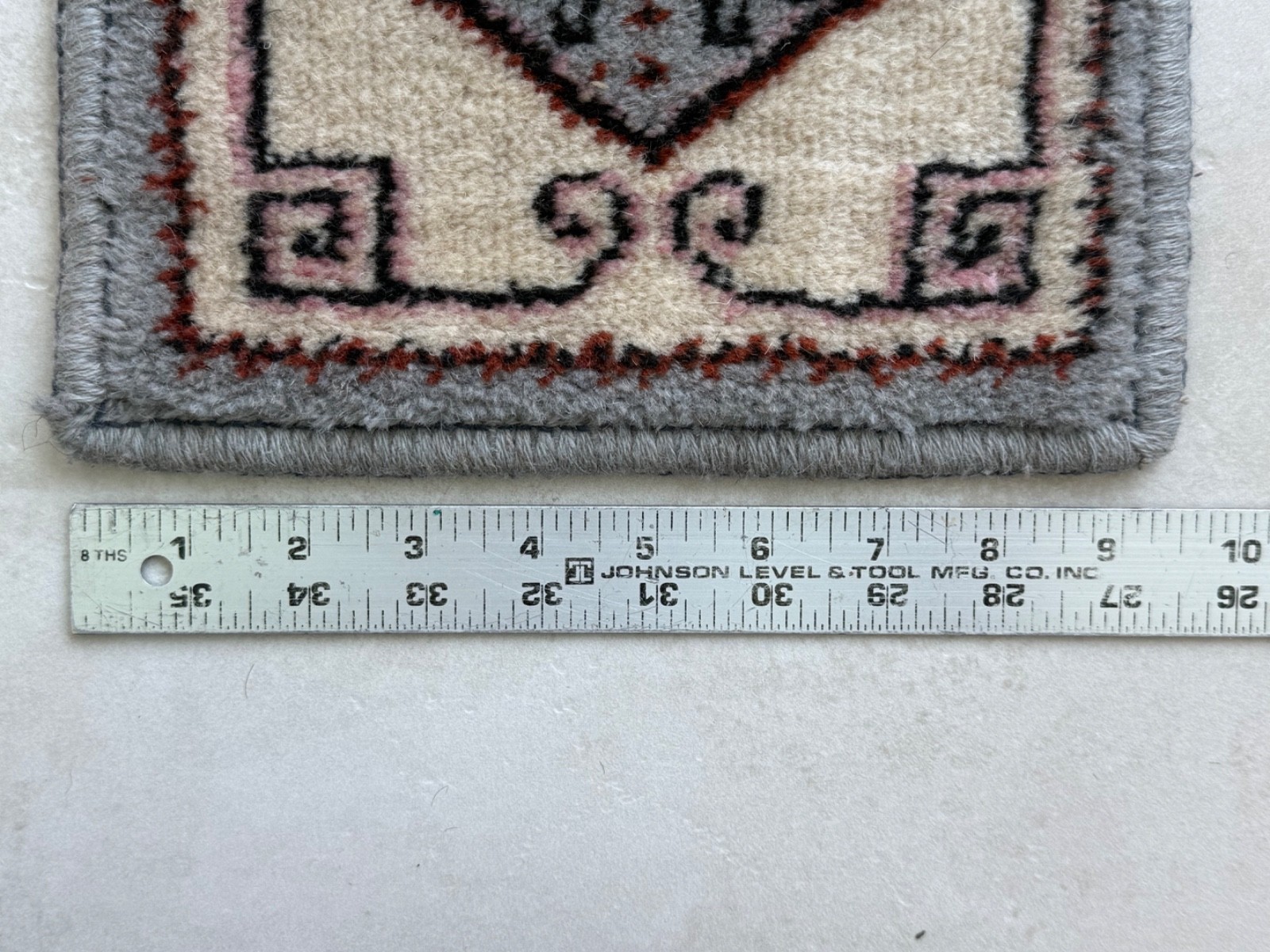 Small 14 x 9.5 Inch Vintage Moroccan Handmade Berber Wool Table Desk Rug
