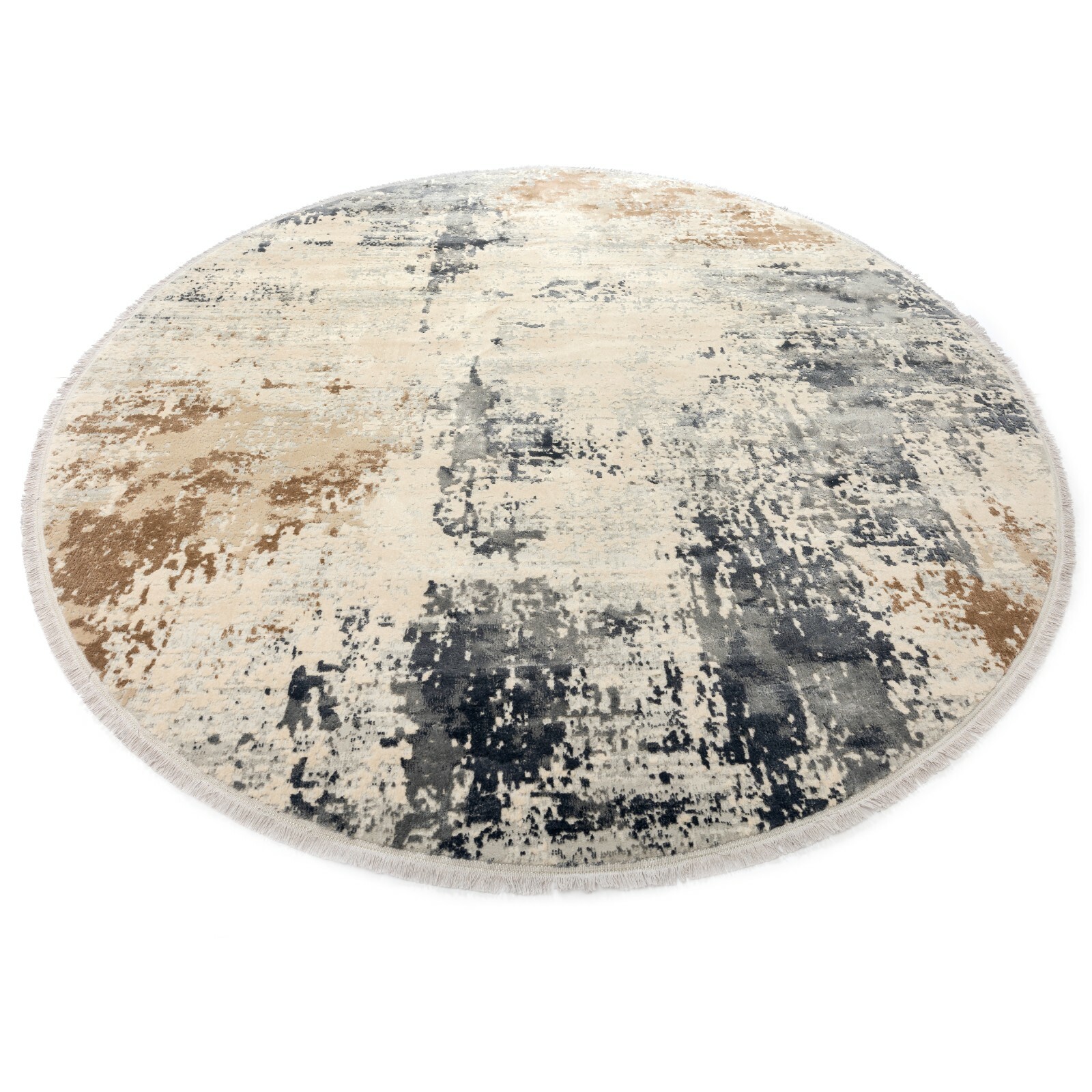 7’8″ x 7’8″ ft. Stunning Handmade Turkish Contemporary Polyester Round Rug