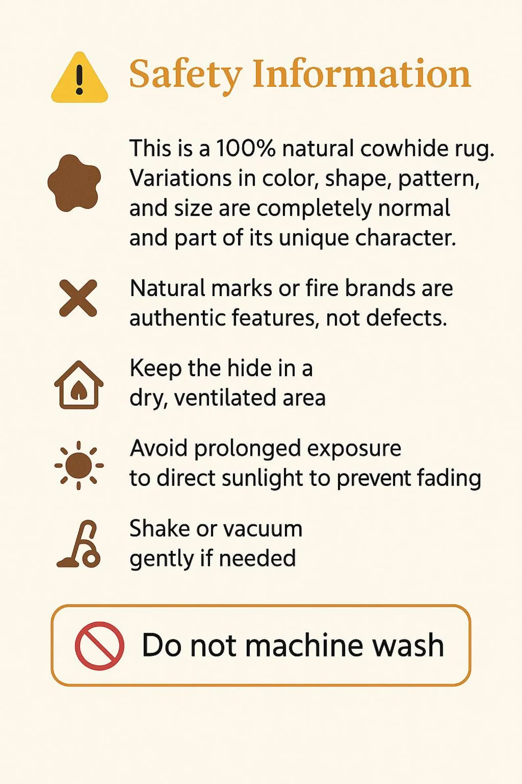 Cowhide Rug BRINDLE DARK natural hair on – 7X6 ft size