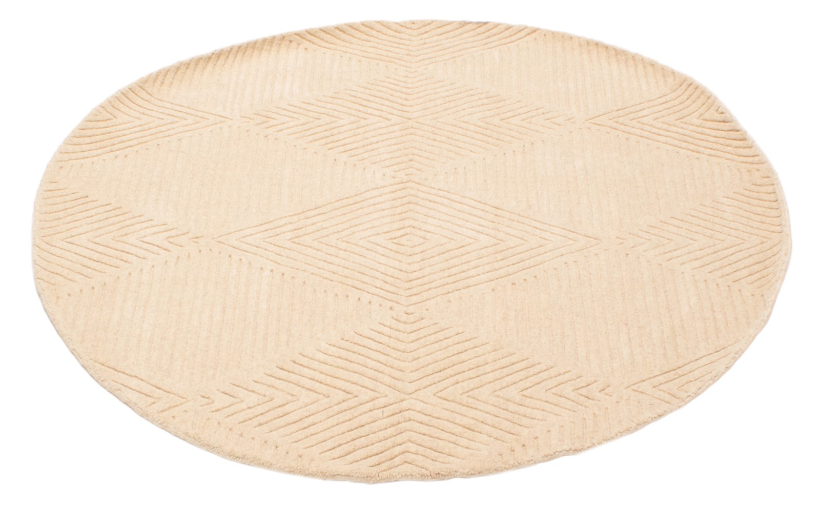 Traditional Hand loomed Area Rug 5’4″ x 5’4″ Beige Oriental Carpet