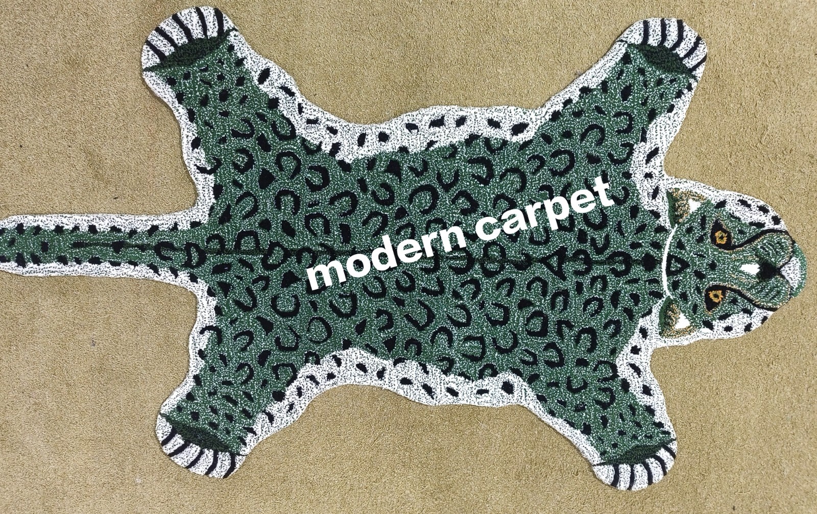 Leopard Rugs 3×5 Feet Handmade 100% Woolen Hand Tufted For Home Decoration