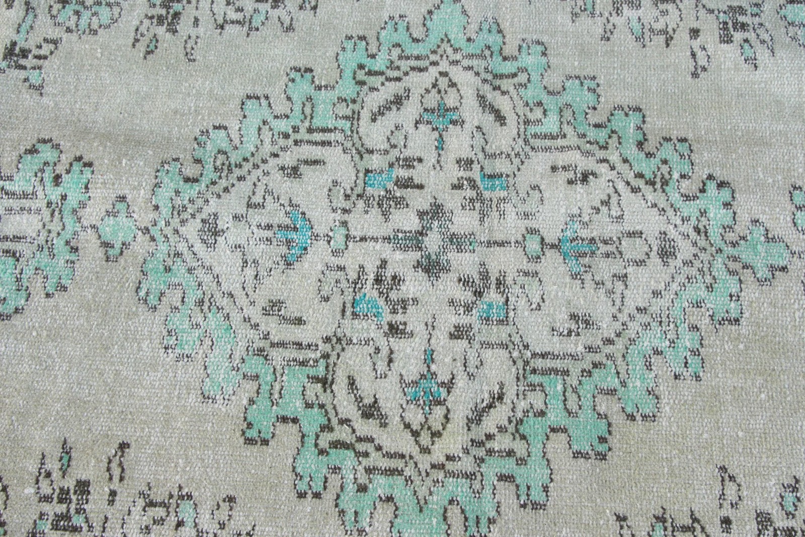 Vintage 5,7×9,7 ft Rug, Turkish Rug, Gray Abstract Wool Rug