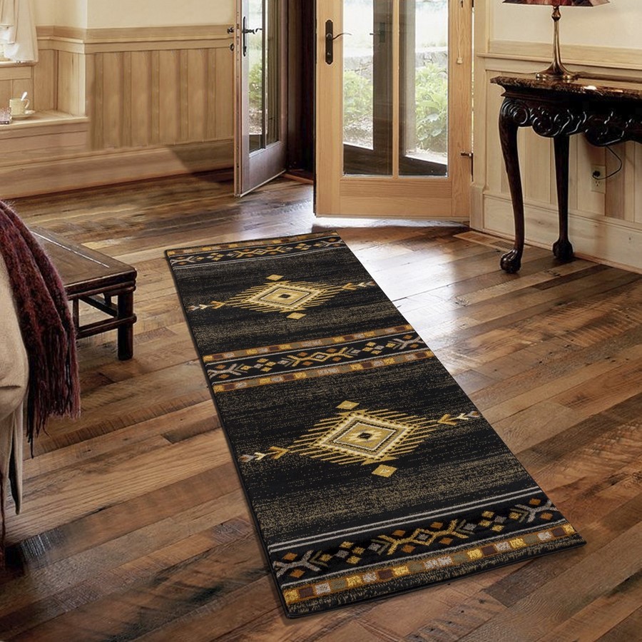 Conrad Home Yellowstone 2’7” x 7’3” Runner, Black Southwest – YLS40012-7