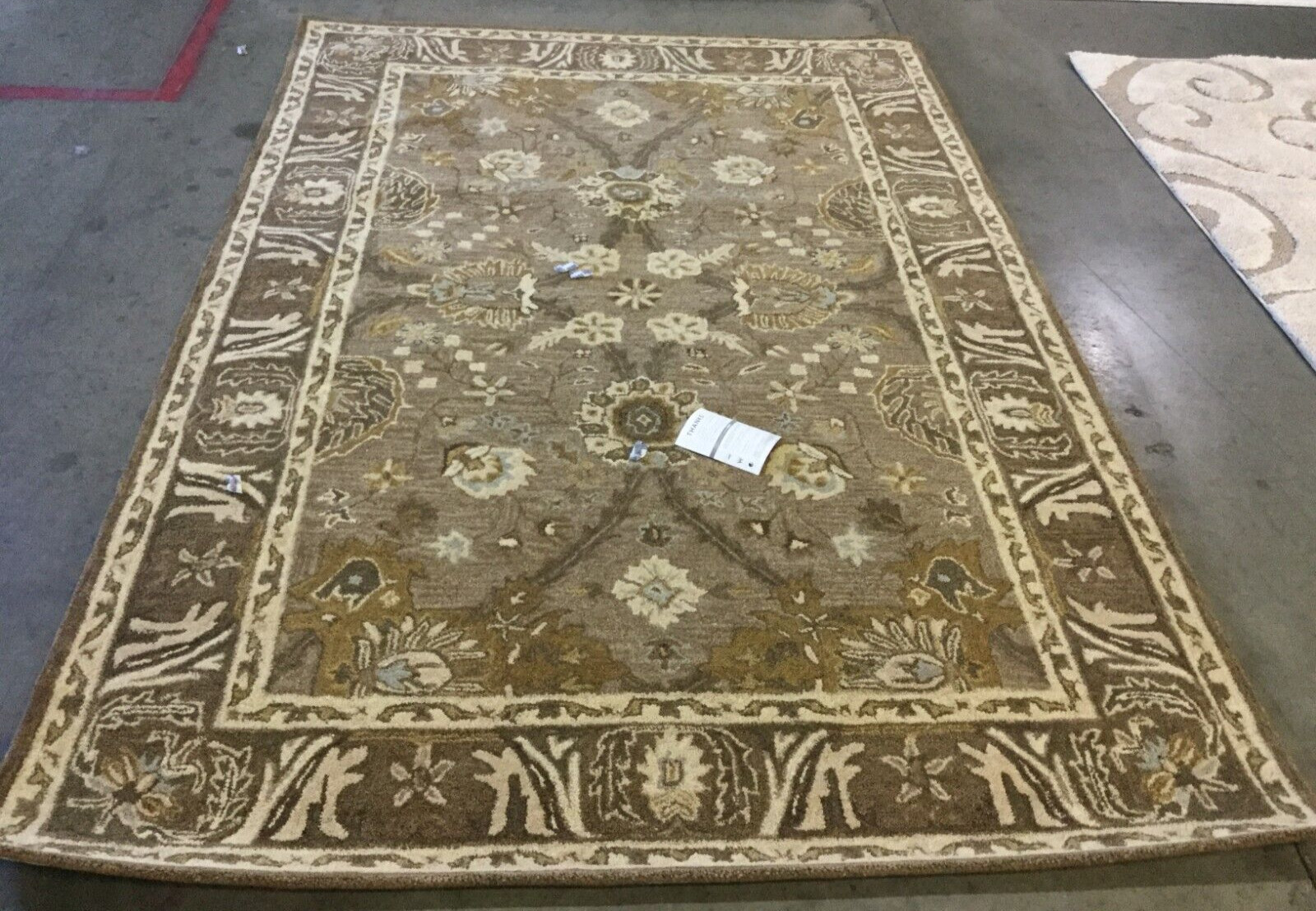 DARK GREY / BROWN 6′ X 9′ Back Stain Rug, Reduced Price 1172660218 AN558A-6