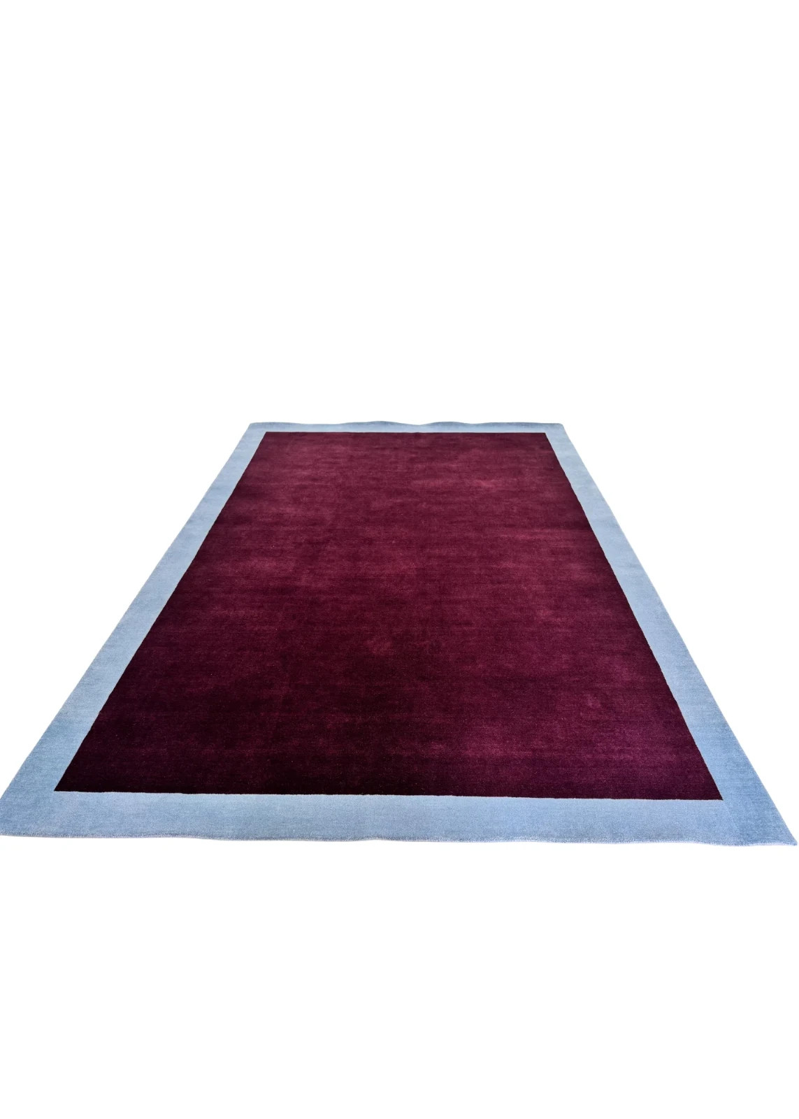 Maroon & Blue Border Rug for perfect living room