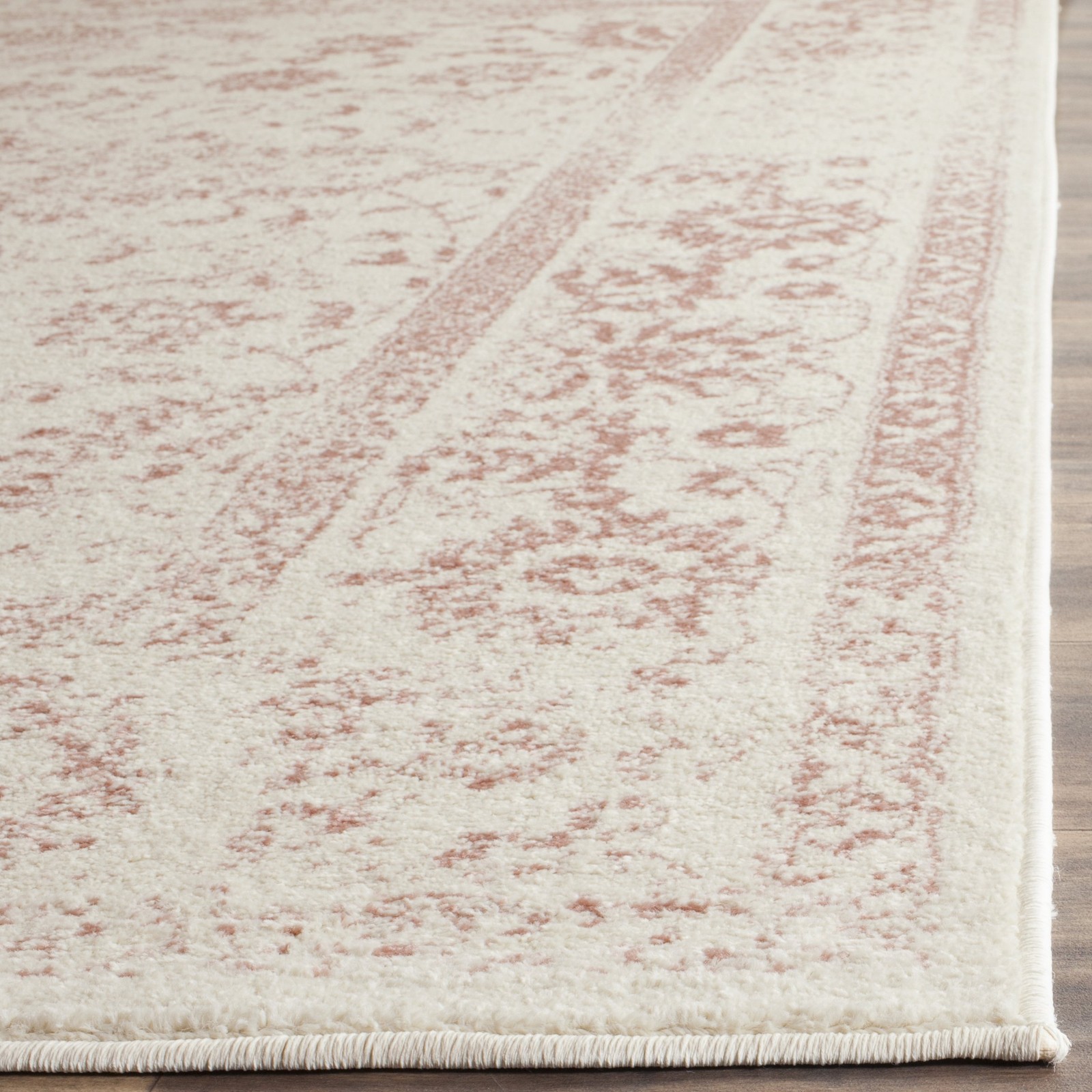 Safavieh Adirondack Collection Accent Rug – 2 X 4 Ivory Rose Distressed Vintage