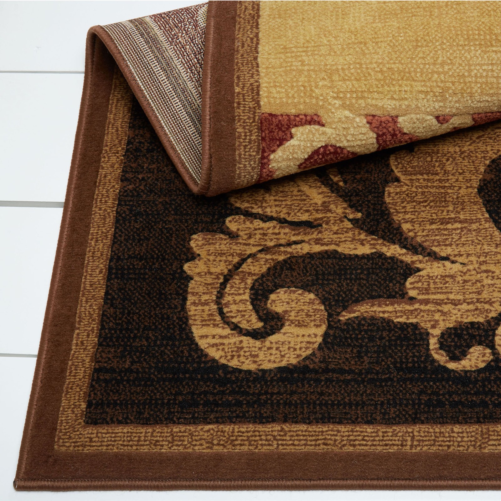 Modern Brown Red Burgundy 5×8 Area Rug Geometric Carpet – Approx. 5 ‘3″ x 7’ 2″