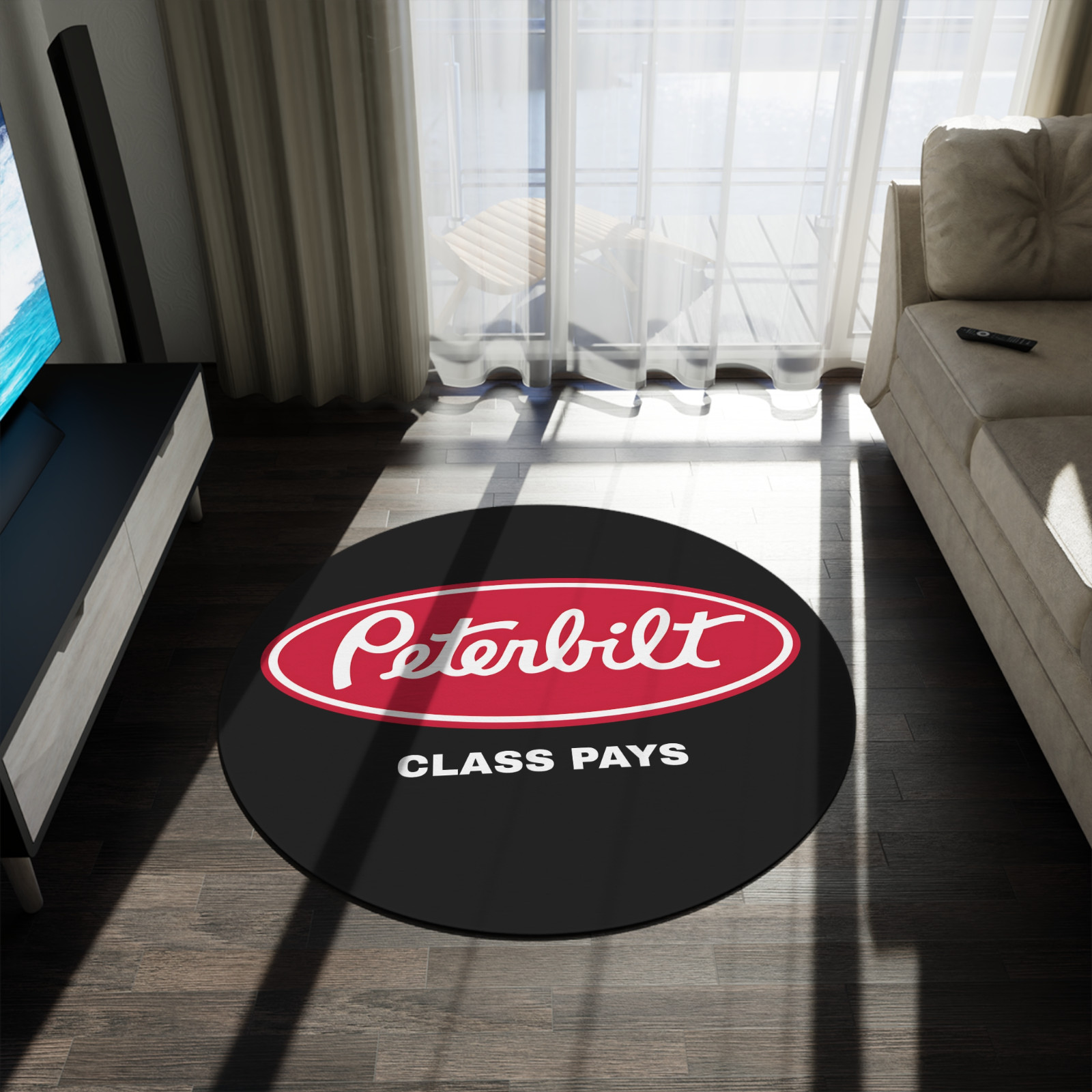 Peterbilt Class Pays Area Round Rug Décor 60in x 60in 5ft – Stylish Home Decor