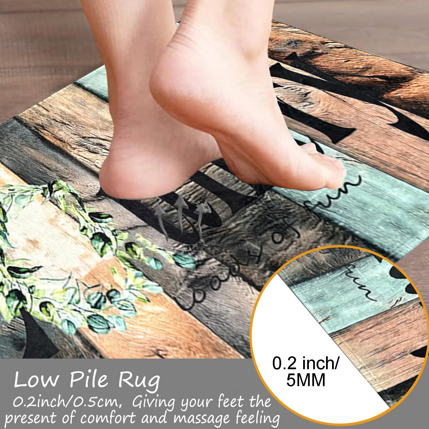 NonSlip Laundry Room Runner Waterproof Kitchen Floor Mat 20×47 Inch Rug
