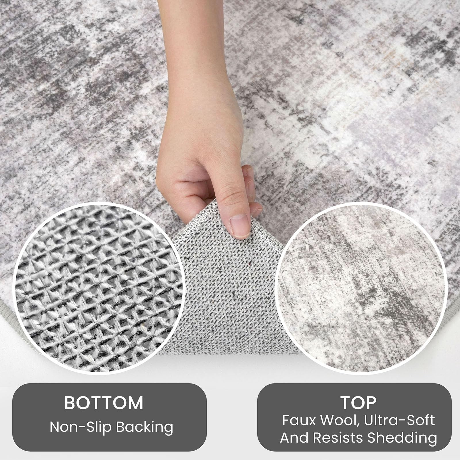 Abstract Runner Rug 2×6 Ft Washable Runners for Hallways, Non Slip Kitchen Ru…