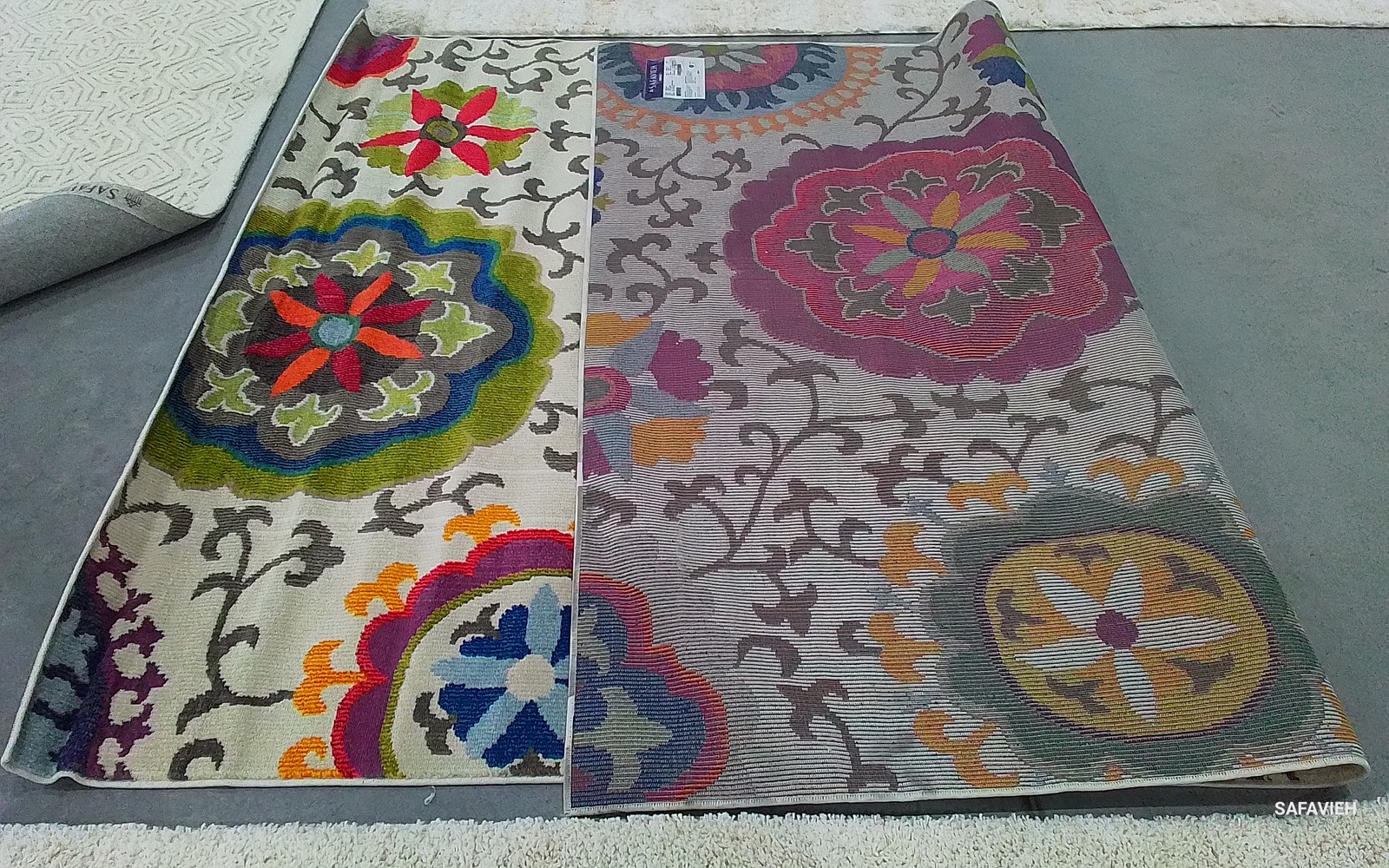IVORY / MULTI 6′-7″ x 9′-2″ Back Stain Rug, Reduced Price 1172791407 MNC233A-6