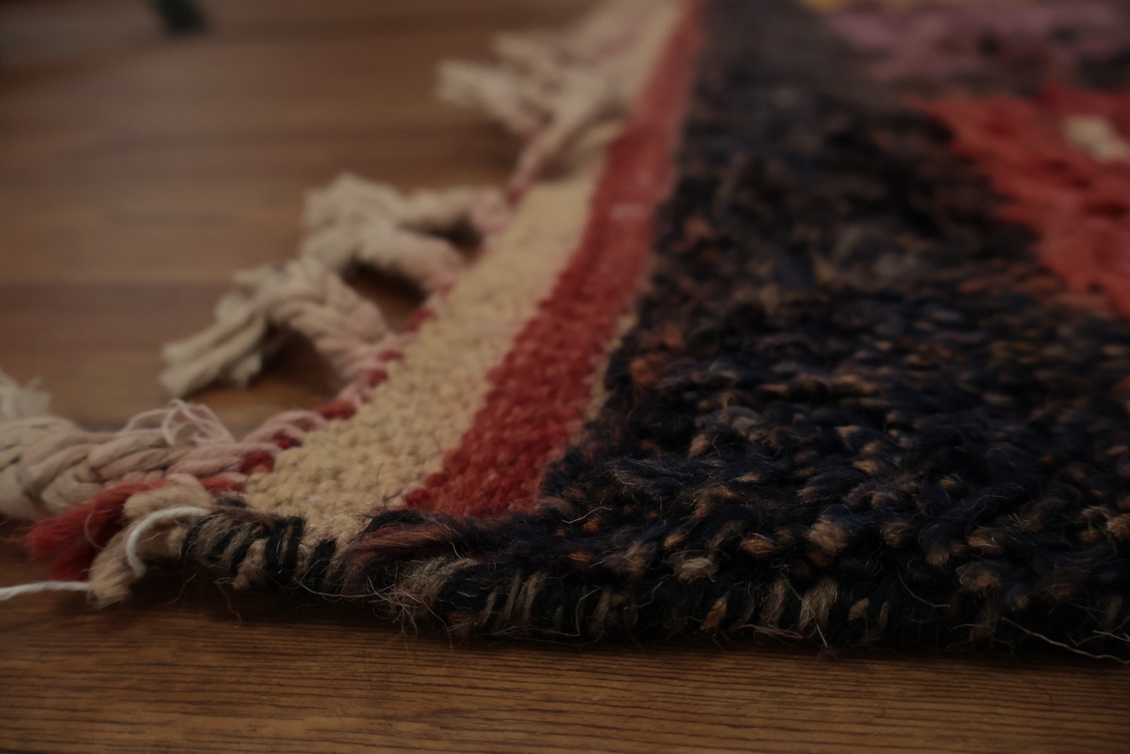 Thick-Plush Moroccan Room Size Rug 7×11 Berber Wool Hand-made Decorative Carpet