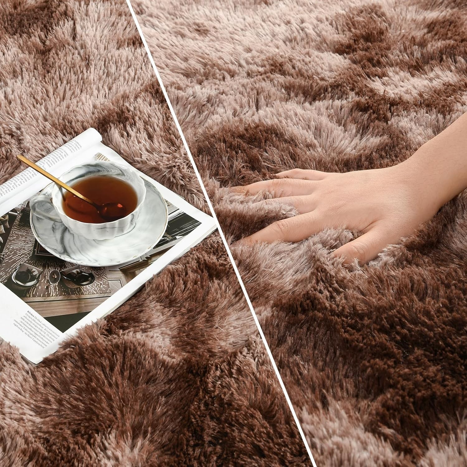 Shag Area Rugs Plush Fuzzy for Living Room Bedroom Nursery Soft Fluffy Carpet