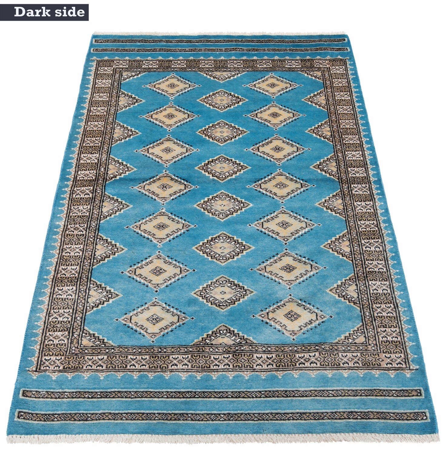 Pakistan Bokhara 152×93 cm Hand Knotted Oriental Carpet Rug Wool New Blue